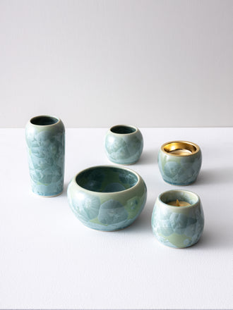 花結晶2.5｜清水焼 モダン仏具5点セット – 仏壇工芸ほりお